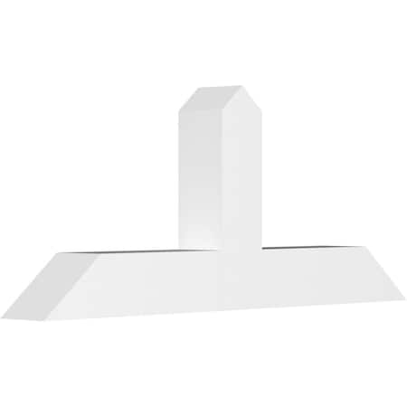 Ekena Millwork Portland Architectural Grade PVC Gable Bracket, 36"W x 15"H x 4"D x 4"F, 10/12 Pitch GBP036X15X0404POR00